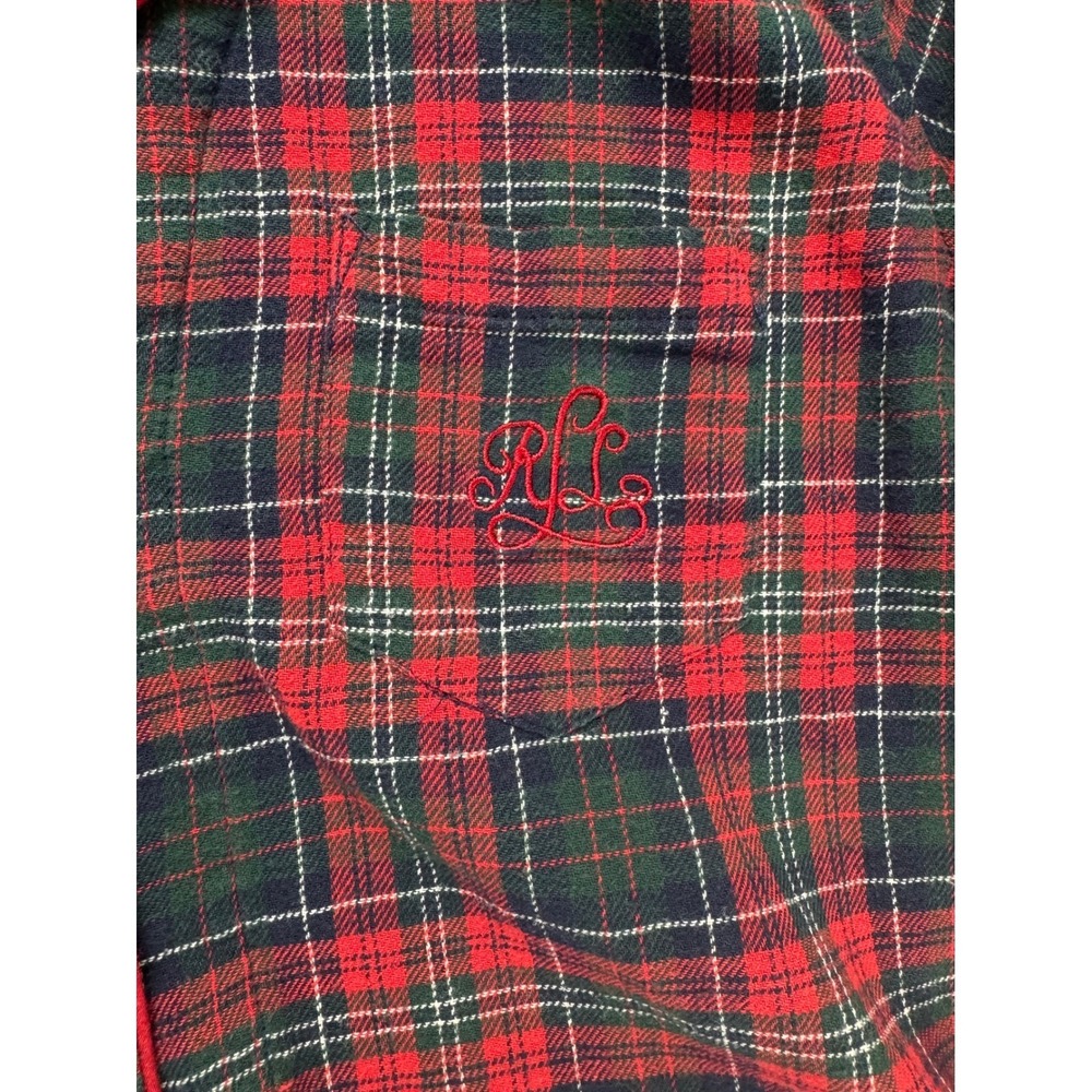 Lauren Ralph Lauren Plaid Pajama Set Women Small Red Green Classic Sleepwear PJ - Picture 2 of 16